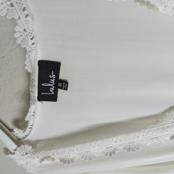 Lulu's Swim Lulus Bay Breeze White Short Sleeve Swim Cover-Up Women's XS - Picture 6 of 11